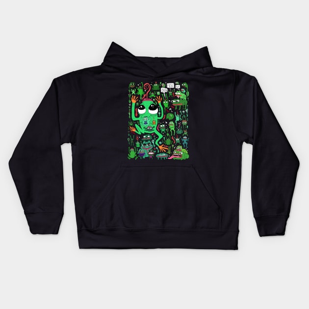 The Frogs Kids Hoodie by graffitiasik